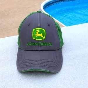John Deere Authentic Licensed Charcoal Gray/JD Green  Six-Panel Canvas 1…